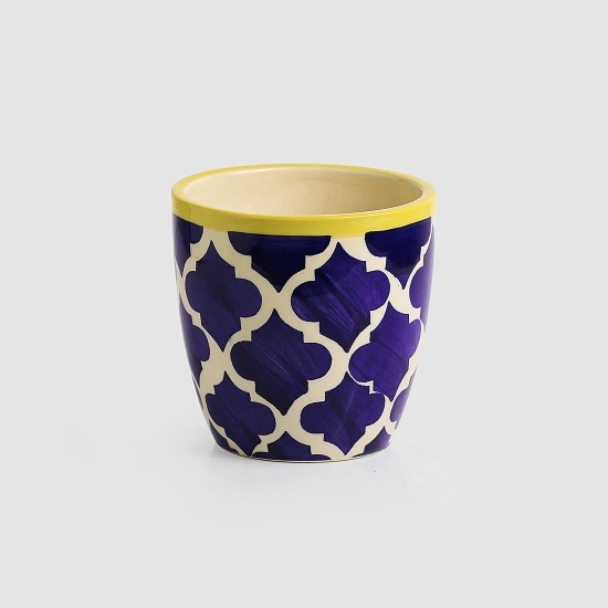 The Morocco Pod Handpainted Ceramic Planter