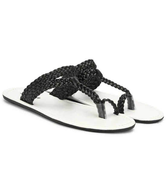 Buxton Black Mens Thong Flip Flop - None