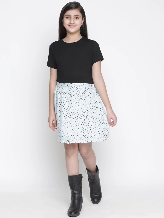 Oxolloxo Girls Blue Polka Dots Print Skirts