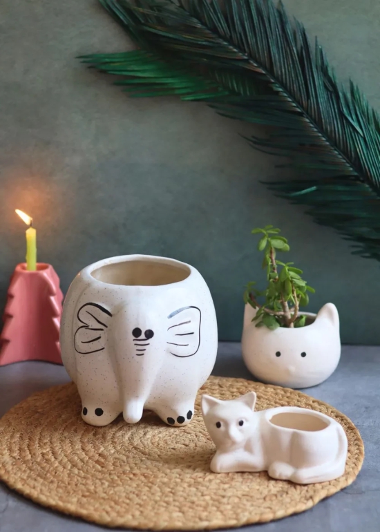 Ele, Cat & Kitty Planters