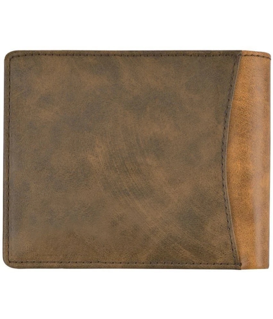 GEEO Brown Faux Leather Mens Regular Wallet ( Pack of 1 ) - Brown