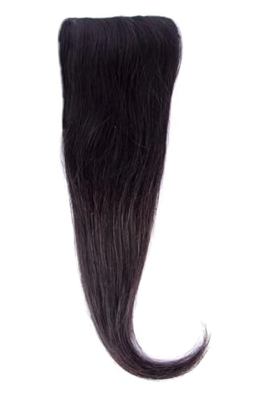 RefynHair - Invisible Side Patch | 2 Clip | Clip In Hair Extension | 16 Inch | 20 Gr | Natural Black | Premium Remy 100% Human Hair | Lightweight, Seamless Blend, Clip-on Hair Enhancer Natural Look