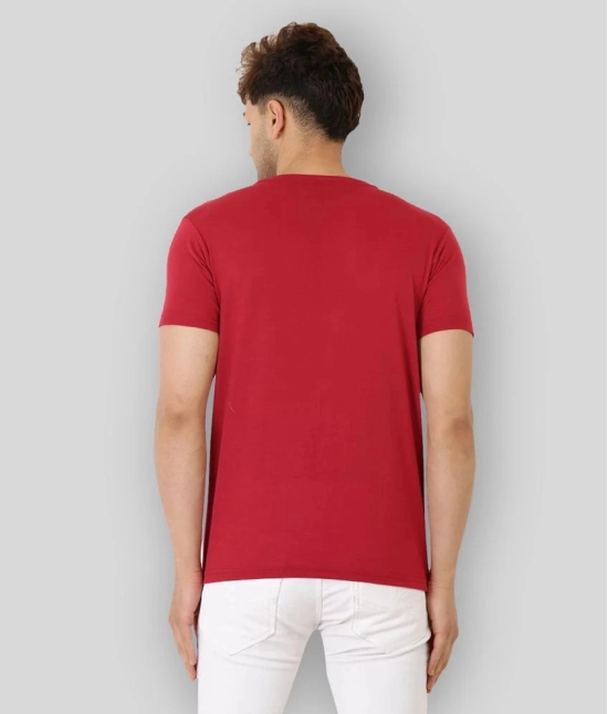 Leotude - Cotton Blend Regular Fit Maroon Mens T-Shirt ( Pack of 1 ) - None