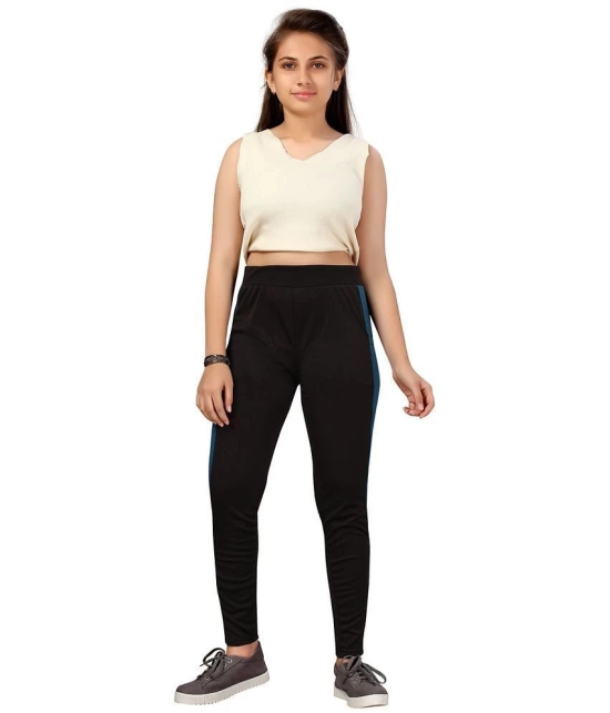 Aarika Girls Black-Blue Colour Track Pant - None