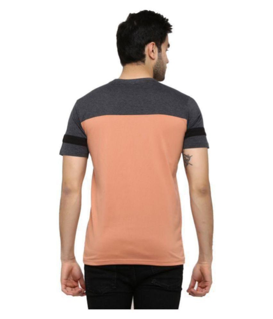 GENTINO - Peach Cotton Blend Regular Fit Men's T-Shirt ( Pack of 1 ) - None