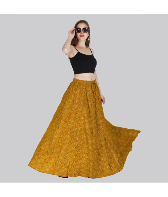 Sttoffa Yellow Cotton Womens Flared Skirt ( Pack of 1 ) - None