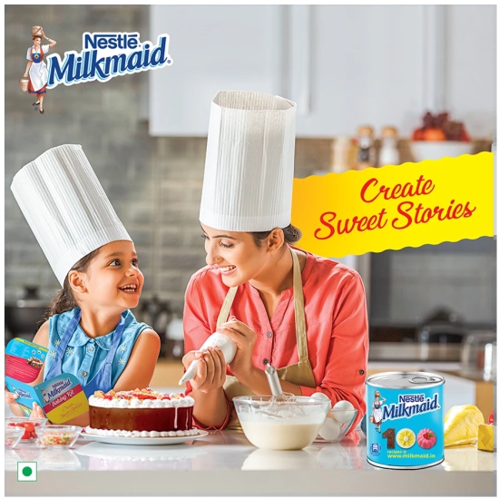 Nestle Milkmaid Partly Skimmed Sweetened Condensed Milk, 380 G Tin