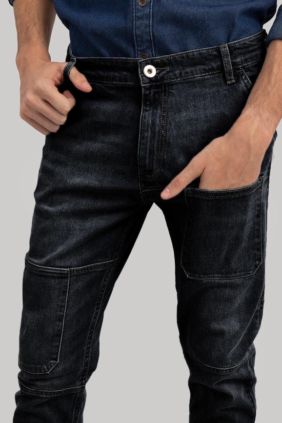 Stone Black Blue Skinny Jeans - Edgy Style and Perfect Fit-32