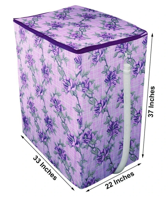 E-Retailer Single Polyester Purple Washing Machine Cover for Universal 8 kg Semi-Automatic - Purple