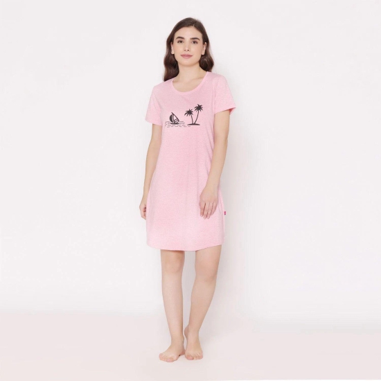 Women Cotton Sleepshirt - Royal pink Royal pink S