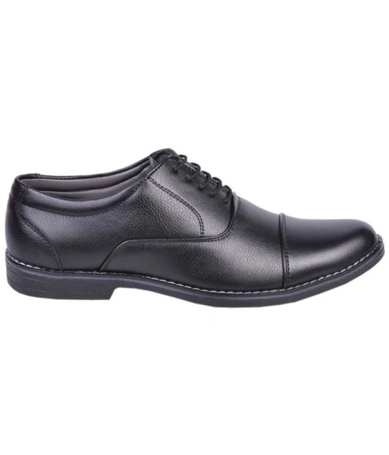 Leeport - Black Mens Oxford Formal Shoes - 6