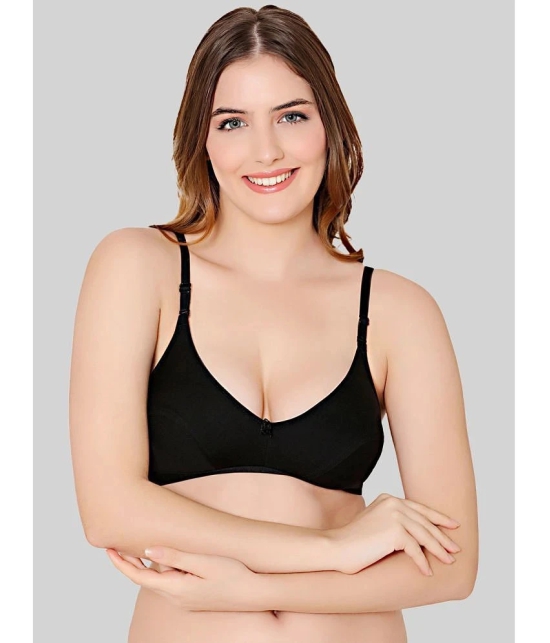 Bodycare Black Cotton Blend Non Padded Womens Everyday Bra ( Pack of 1 ) - None