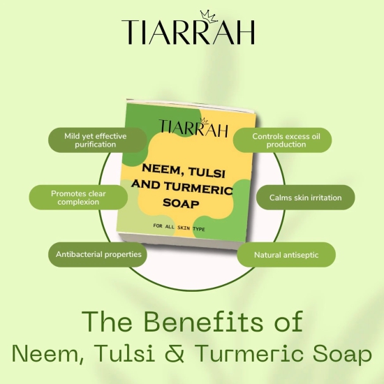 Neem, Tulsi and Turmeric Soap-Pack of 1