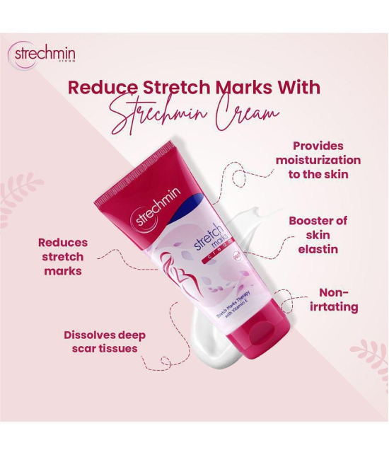 STRECHMIN Stretch Marks Cream with Vitamin E 50g Pack of 2 (100 g)