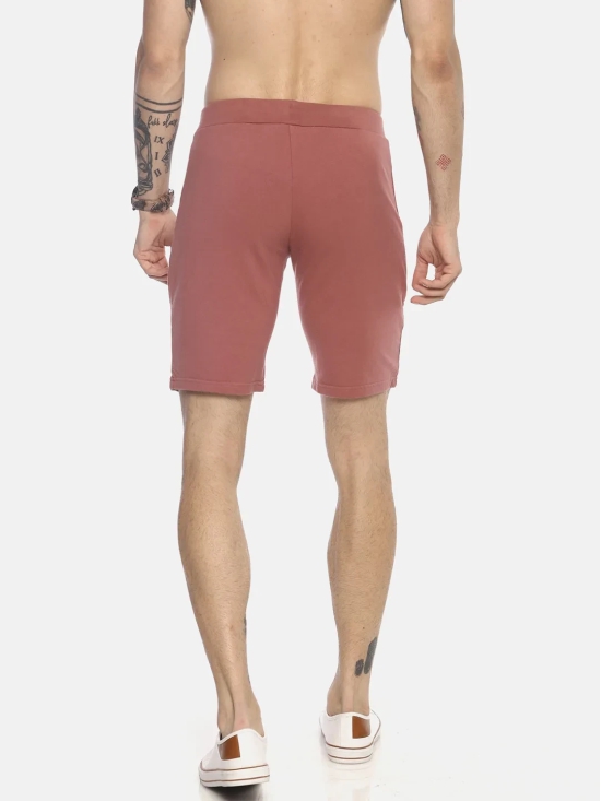 Wolfpack Men Dark Coral Solid Shorts-XXL