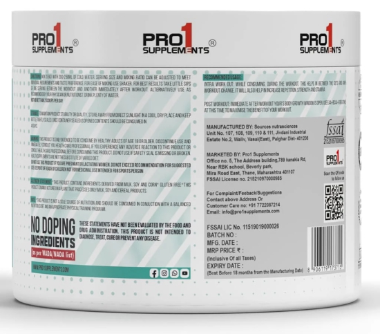 Pro1 Supplements EAA+BCAA+Creatine 170gm Strawberry