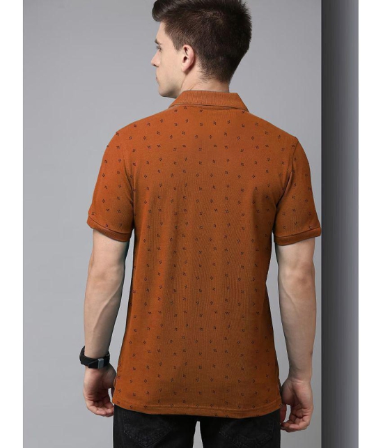 ADORATE - Rust Cotton Blend Regular Fit Men's Polo T Shirt ( Pack of 1 ) - None