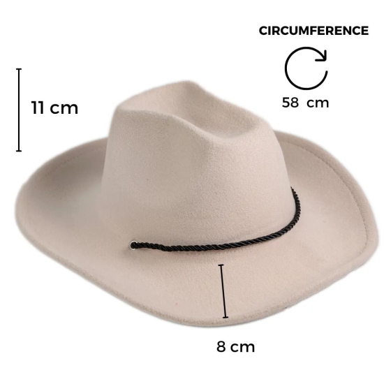 Chokore Vintage Cowboy Hat (Off White)