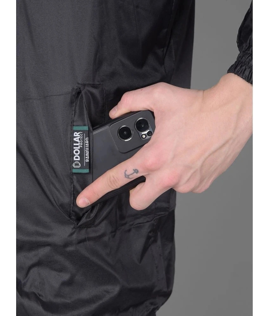 Dollar Black Polyester Mens Rain Suit ( Pack of 1 ) - XL