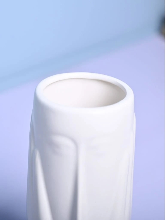 White Glossy Ceramic Vase - Stylish Simplicity