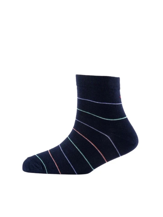 Men Pack Of 2 Striped Cotton Ankle Length Socks