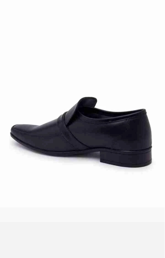 Men's Black Leather Formal Slip-ons