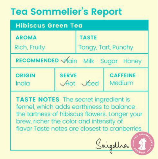 Hibiscus Green Tea - Tea Bags-15 Tea Bags