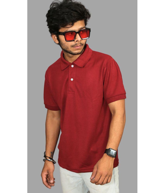 Forbro - Maroon Cotton Regular Fit Men's Sports Polo T-Shirt ( Pack of 1 ) - None