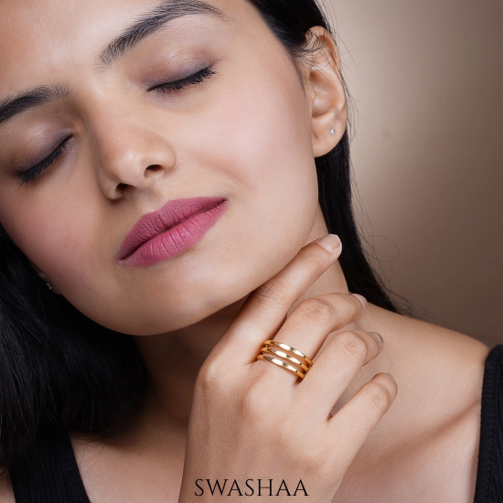 Irya 18K Gold Plated Ring-Gold