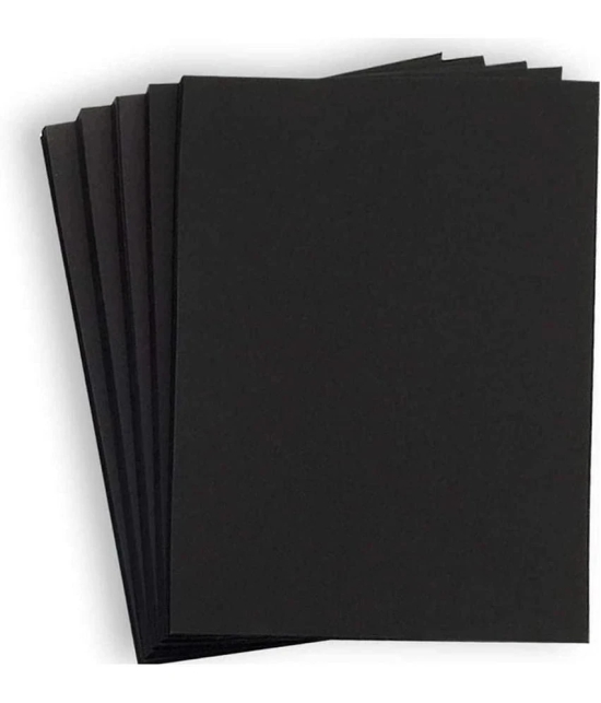 Eclet A3 50 pcs (180-240 GSM) Black Sheets Fluorescent Neon Craft 180 GSM Pastel Sheet for Greeting Cards, Art & Craft Home, School, Office Stationery