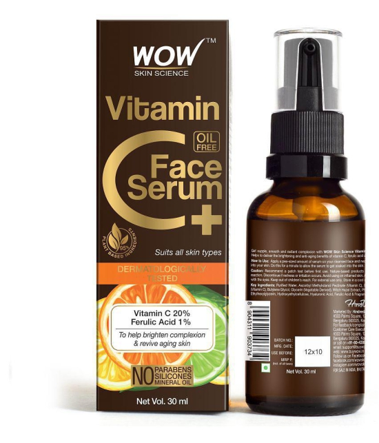 WOW Skin Science Vitamin C+ Face Serum - Brightening, Anti-Aging Skin Repair, Fine Lines, Wrinkles & Brown Spots - 30ml