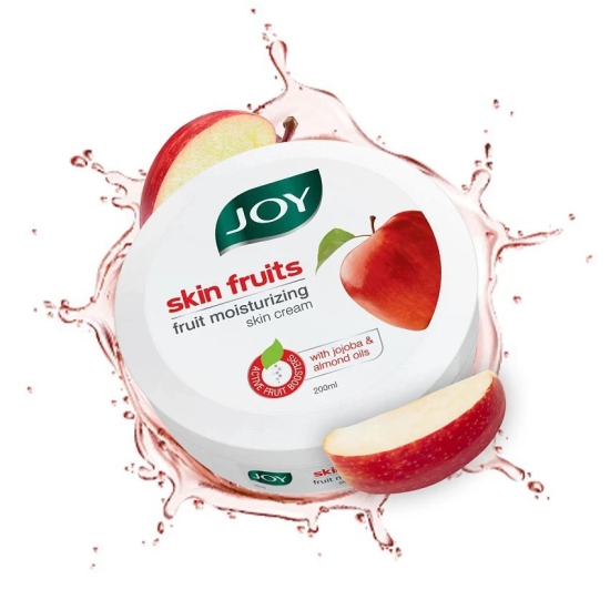 Joy Skin Fruits Moisturizing Skin Cream With Apple, Jojoba & Almond Oil 200ml, (Pack of 1)