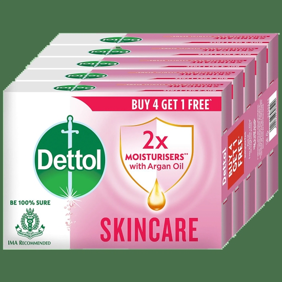 Dettol Skincare Pure Glycerine Soap, Protection From Skin Infection Causing Germs, 125 G