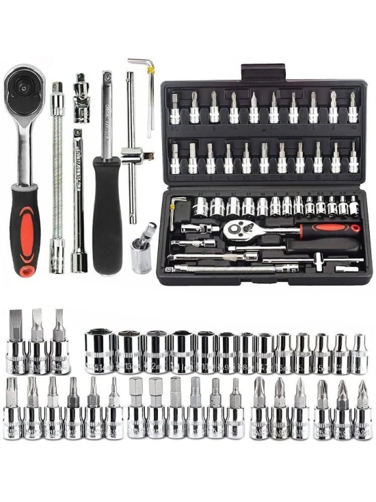 Multipurpose 2 in 1 tool kit Wrench Socket 46 Pcs Screwdriver Set