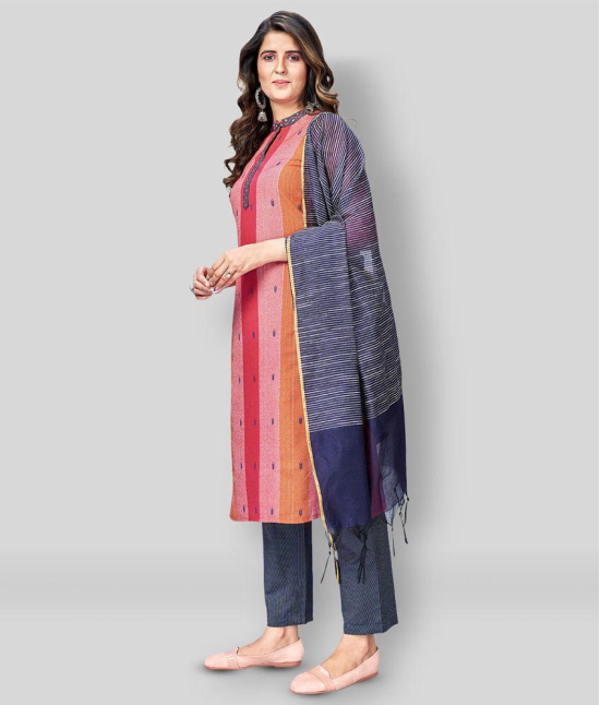 Vbuyz - Multicolor Straight Cotton Women's Stitched Salwar Suit ( Pack of 1 ) - XL