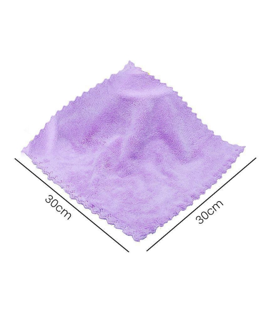 HOMETALES Multicolor 280 GSM Microfiber Cleaning Cloth For Automobile Car accessories (Pack Of 5) 30x30 cms