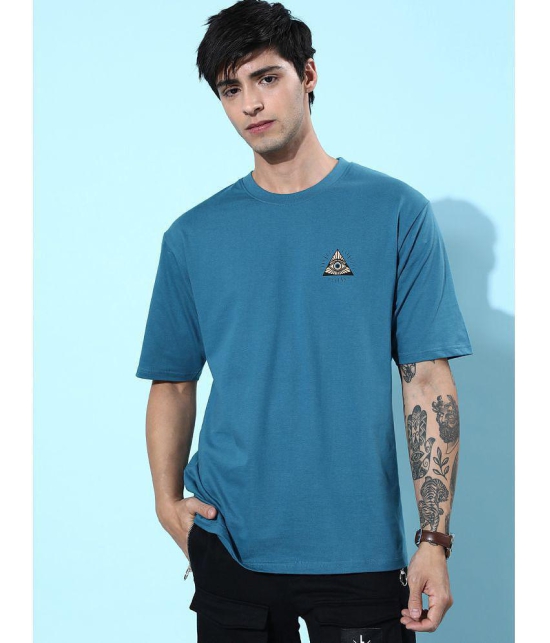 Dillinger - Teal 100% Cotton Oversized Fit Mens T-Shirt ( Pack of 1 ) - None