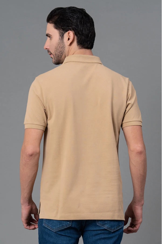 RedTape Beige Men Polo T-Shirt | Casual Cotton T-Shirt | Half Sleeves Polo T-Shirt