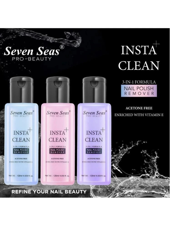 Seven Seas Nail Paint Remover Liquid 120 mL Pack of 3