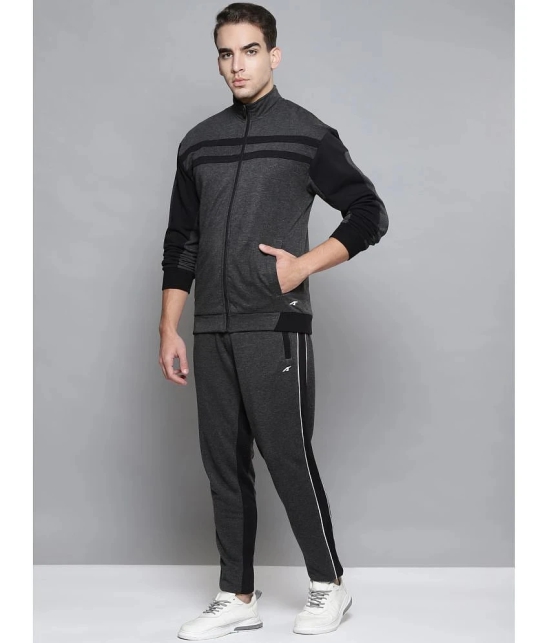 Alcis - Grey Cotton Regular Fit Colorblock Mens Sports Tracksuit ( Pack of 1 ) - None