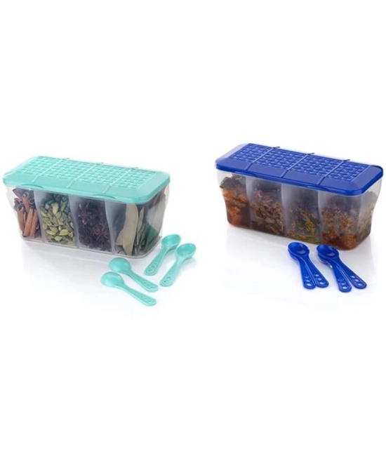 Analog Kitchenware Dal/Masala/Vegetable Plastic Multicolor Pickle Container ( Set of 2 ) - Multicolor