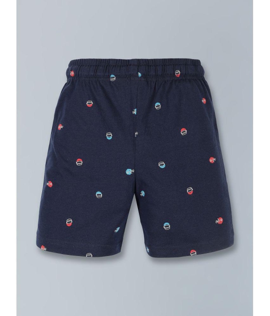 PLUM TREE - Navy Blue Cotton Blend Boys Shorts ( Pack of 1 ) - None