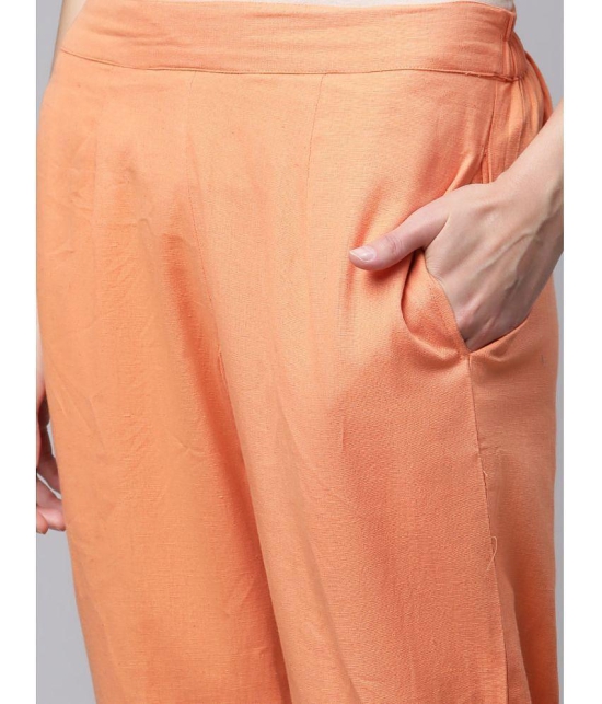 Divena - Orange Straight Chanderi Womens Stitched Salwar Suit ( Pack of 1 ) - None