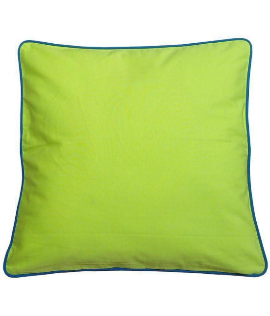 Hugs'n'Rugs Single Cotton Cushion Cover (40 x 40 cm) - Green