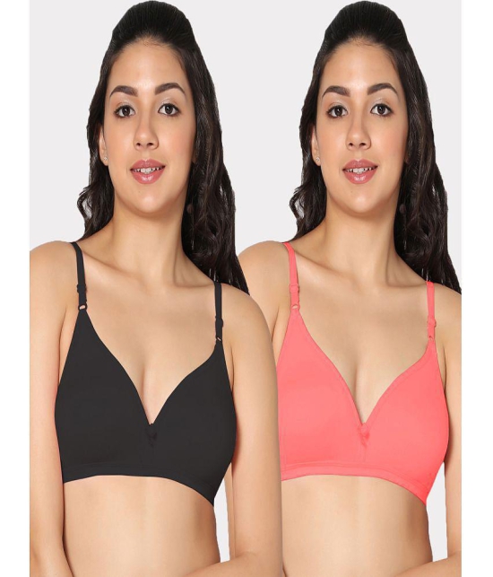 IN CARE LINGERIE - Multicolor Cotton Non Padded Women's T-Shirt Bra ( Pack of 2 ) - None