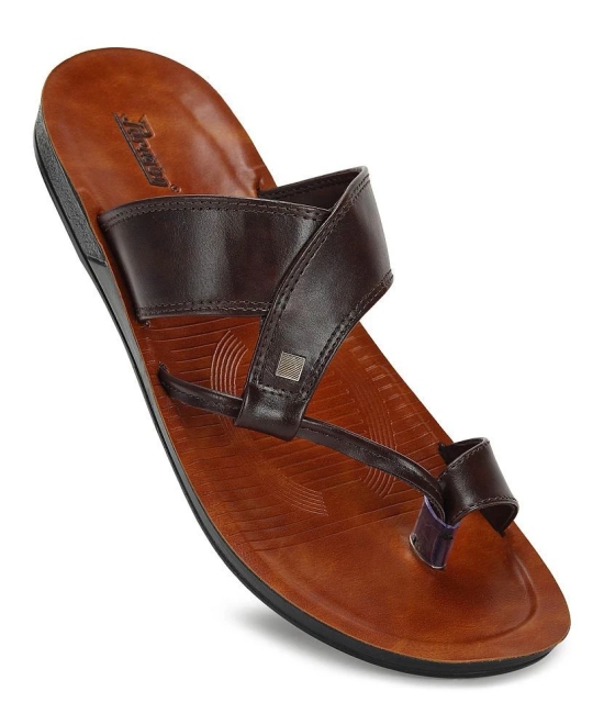 Paragon Brown Mens Leather Slipper - None