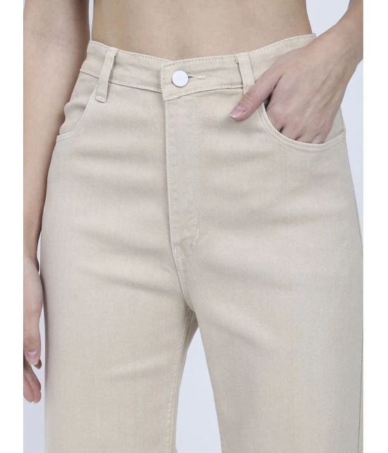 AngelFab - Beige Denim Straight Fit Womens Jeans ( Pack of 1 ) - None