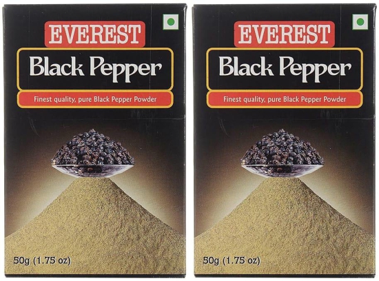 Everest Spices | Black Pepper Powder | Kali Mirch Powder |100 Gm Each | Pack of 2| 200 Gm Pack