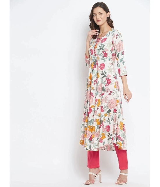 Tissu - Multicolor Rayon Womens Flared Kurti ( Pack of 1 ) - None