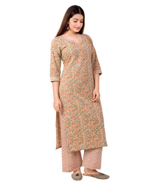 miravan Cotton Kurti With Palazzo - Stitched Suit - 3XL